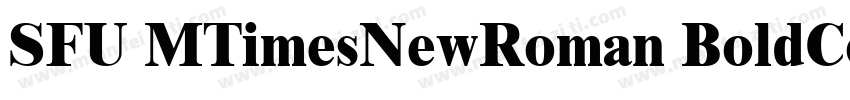 SFU MTimesNewRoman BoldCondensed字体转换